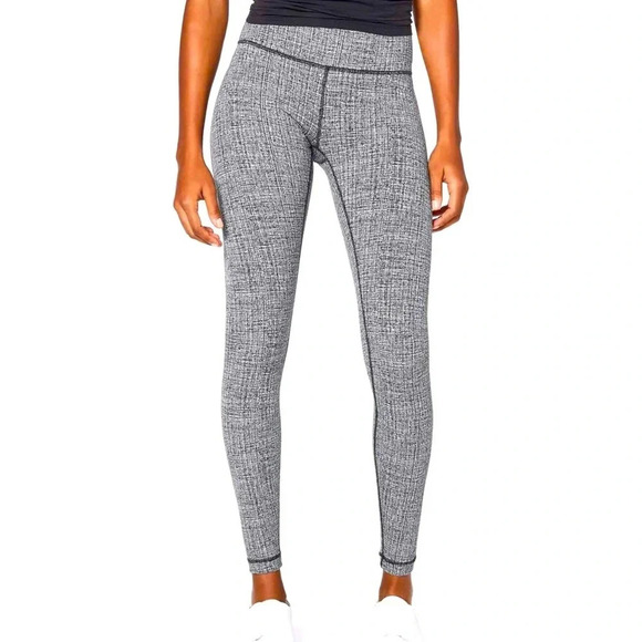 Lululemon Wunder Under Hi-Rise 7/8 Tight in Ritual Jacquard Luon Black - Picture 1 of 8